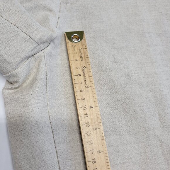 Axis Mens Pants Linen Blend 36 X 34 Straight Leg Pockets Cream Washable - Picture 11 of 14